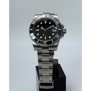 Custom Seiko Mod • Black No Logo Submariner • 40mm